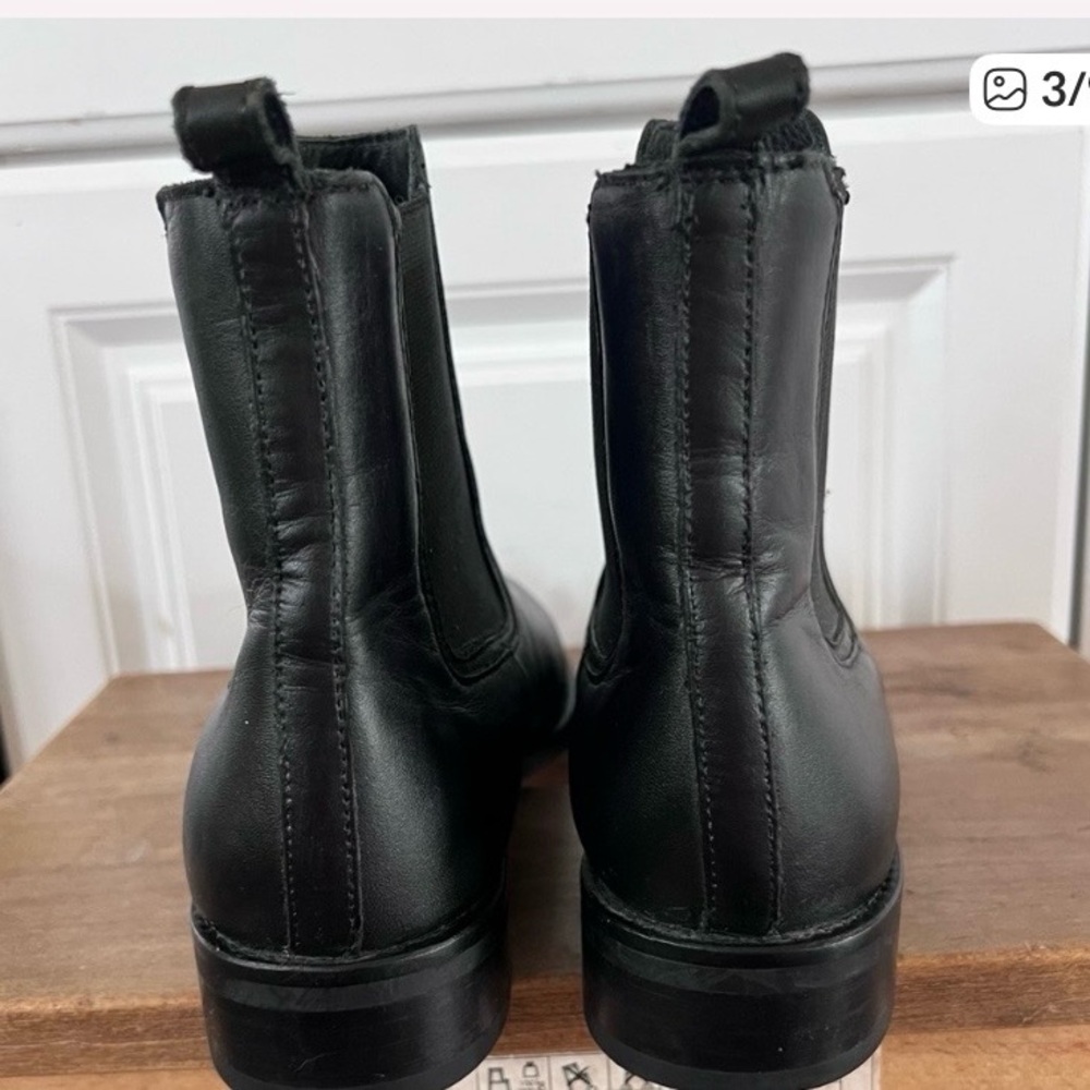 Thursday Boot Co Women's Black Leather Handmade Duchess Chelsea Boots Size 8 - Picture 2 of 7